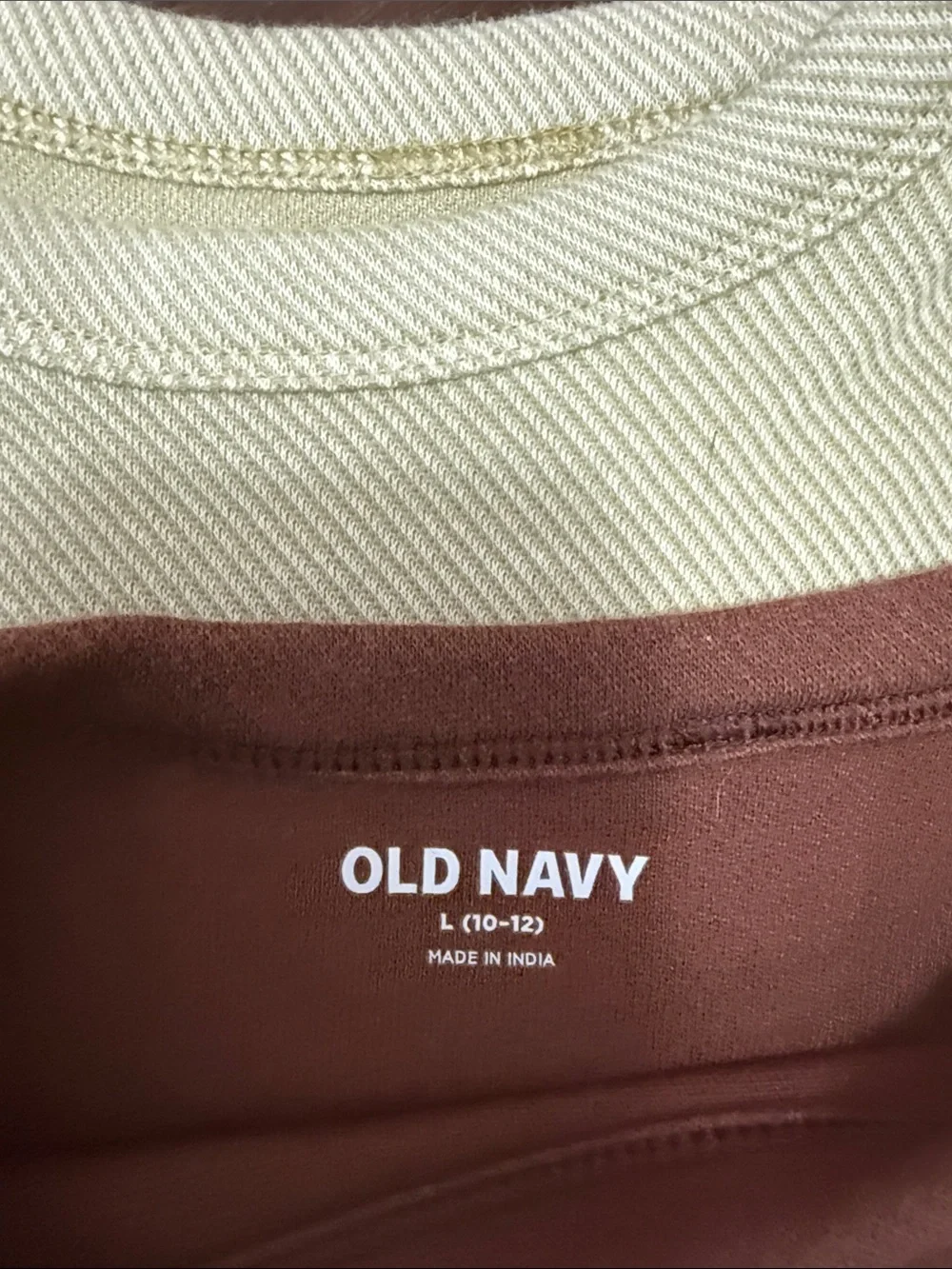 Old Navy Long Sleeve Shirts - Rust and Cream